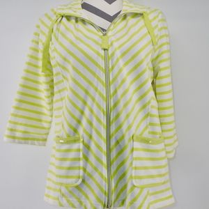 Onque Casuals Zip Up Jacket Medium Striped L/S